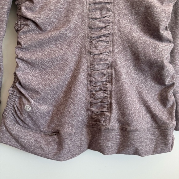 LULULEMON Cypress Kiss 1/2 Zip Top In Heathered Lunar Rock 10 Purple Long Sleeve - Picture 10 of 12